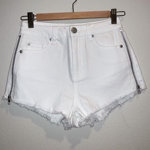 FOREVER 21 ZIPPER HIGH WAISTED SHORTS